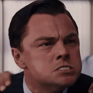 😬 Leonardo DiCaprio 俳優, ミーム, 表情, 怒り whatsapp sticker
