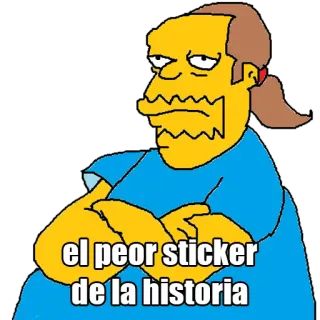 😒 el peor sticker de la historia sticker, dessin animé, drôle, pire, humour, expression telegram sticker