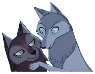 😏 หมาป่า, สัตว์, การ์ตูน, สุนัข telegram sticker