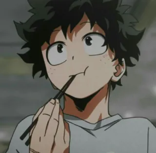 🥦 Izuku Midoriya My Hero Academia Anime, Garçon, Manger, Baguettes, Manga, Izuku Midoriya, My Hero Academia telegram sticker
