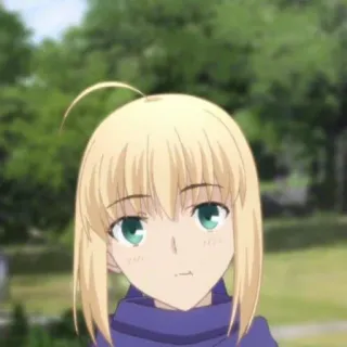 💙 Saber Fate/stay night Anime, Personaje, Saber, Fate/stay night telegram sticker