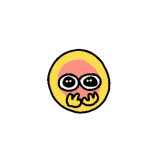 🤭 Emoji, Desenho animado, Fofo, Rosto, Personagem, Adesivo telegram sticker