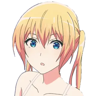 😲 动漫, 卡通, 女孩, 金发, 可爱, 角色 telegram sticker