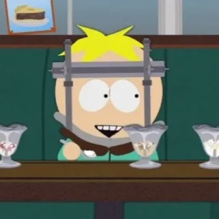 😀 Butters Stotch South Park Butters, South Park, Hoạt hình, Hài hước, Tráng miệng, Kem telegram sticker