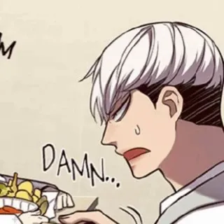 🥜 DAMN... anime, shock, frustration, exclamation telegram sticker
