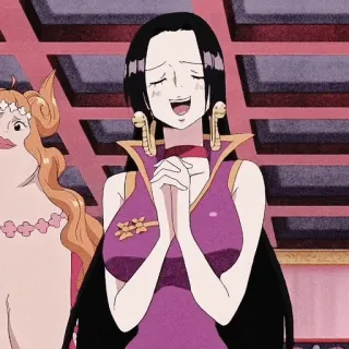 🖤 Boa Hancock One Piece anime, one piece, boa hancock, fanart, nhân vật, phụ nữ, vui vẻ telegram sticker