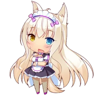 😃 Anime, Catgirl, Maid, Chibi, Neko telegram sticker
