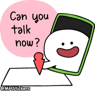 👀 Can you talk now? chat, mensagem, falar, fofo, localização, adesivo telegram sticker