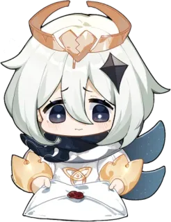 😞 Paimon Genshin Impact paimon, genshin impact, video game, anime, fofo, kawaii telegram sticker
