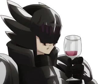 🍷 ชุดเกราะ, ไวน์, อนิเมะ, อัศวิน, เครื่องดื่ม, ตัวละคร telegram sticker