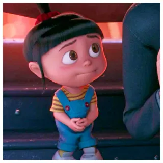😑 Agnes Despicable Me kartun, animasi, film, anak, perempuan telegram sticker