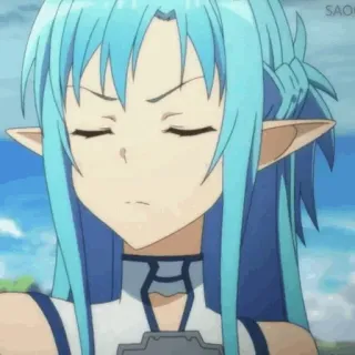 💞 Asuna Yuuki Sword Art Online anime, sword art online, asuna, asuna yuuki, cute, character, female whatsapp sticker