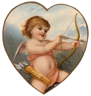 ♐️ Cupid cupido, cuore, amore, freccia, angelo, vintage, romantico whatsapp sticker
