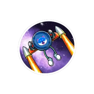 🚀 meme, sticker, space, crypto, coin, doge whatsapp sticker