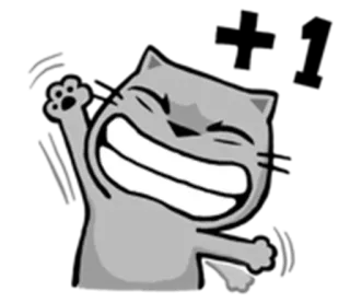 🙋 Katze, Sticker, Cartoon, Tier, Gruß, freundlich whatsapp sticker