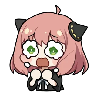 😭 Anya Anime, weinen, Spy x Family, traurig, Cartoon, süß telegram sticker