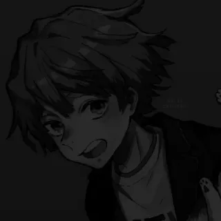 🖤 anime, manga, boy, cartoon whatsapp sticker