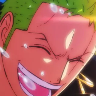 😄 Zoro One Piece Anime, Pirata, Spadaccino, Combattente telegram sticker