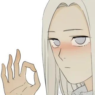👌 Anime, Gesto, Ok, Expresión telegram sticker