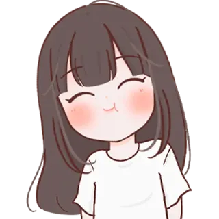 ☺ süß, Mädchen, Anime, Cartoon, lächelnd, fröhlich telegram sticker