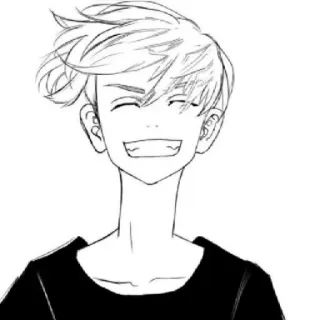 😁 anime, manga, character, smile, happy, cartoon telegram sticker