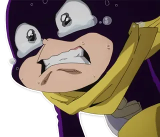 😭 Minoru Mineta My Hero Academia anime, crying, emotional, cartoon, mineta, my hero academia telegram sticker