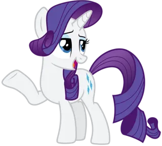 😏 Rarity My Little Pony редкость, пони, единорог, мультфильм, милый telegram sticker