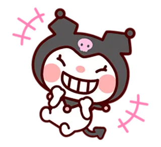 🌾 Kuromi Anime, Dessin animé, Kuromi, Kawaii, Mignon telegram sticker