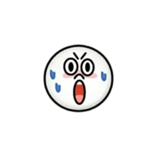 😰 感情, ショック, 驚き, 顔, 絵文字 telegram sticker