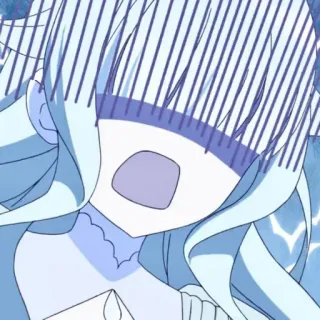 ☁️ anime, dibujos animados, impactado, sorprendido, chica anime, expresión, emocional whatsapp sticker