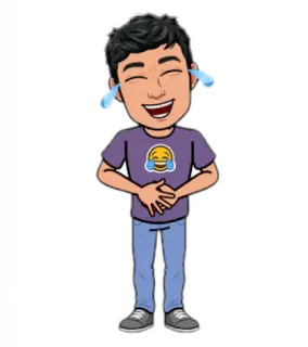 😂 laughing, emoji, joy, bitmoji, cartoon, crying telegram sticker