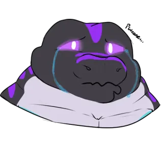 😭 menangis, sedih, reptil, air mata, kartun, emosional, melankolis telegram sticker