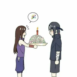 🥮 Itachi Naruto аниме, день рождения, мультфильм, дружба telegram sticker