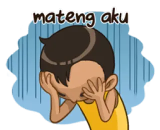 🙈 mateng aku Desenho animado, Triste, Estressado, Preocupado telegram sticker
