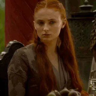 😐 Sansa Stark Game of Thrones Sansa Stark, Game of Thrones, Cheveux roux, Série TV, Portrait, Femme telegram sticker