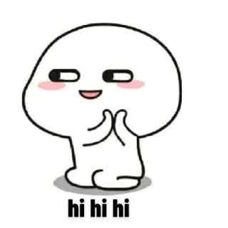 😀 hi hi hi cute, greeting, hi, cartoon telegram sticker