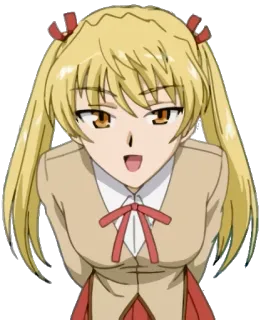 👈 Anime, Karakter, Gadis, Pirang, Kuncir dua telegram sticker