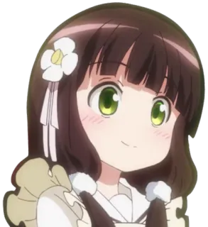 😄 Аниме, Мультфильм, Девушка, Цветок, Милый, Горничная telegram sticker