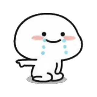 ❌ schattig, huilen, kawaii, simpel, tranen, wijzend telegram sticker