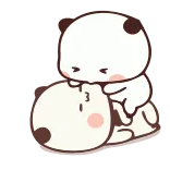😽 mignon, panda, autocollant, dessin animé, amour, kawaii whatsapp sticker