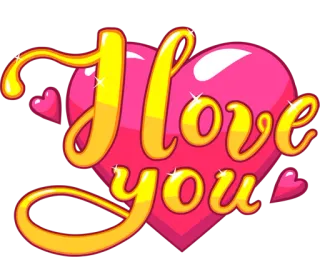 ✨ I love you love, heart, romance, affection, greeting, valentines day telegram sticker