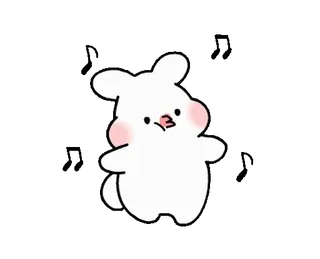 😜 dễ thương, thỏ, động vật, nhãn dán, kawaii whatsapp sticker