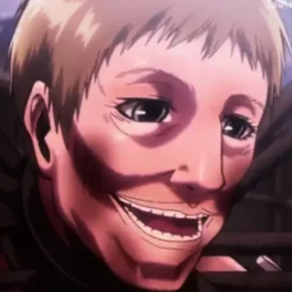 😊 Porco Galliard Attack on Titan Anime, Manga, L'Attacco dei Giganti, Porco Galliard, Titanio Mascella, Guerriero, Personaggio whatsapp sticker