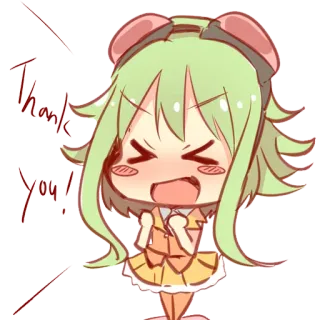 😆 Thank you! Anime, Niedlich, Danke, Kawaii, Manga, Chibi telegram sticker