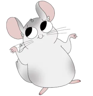 🙄 ratón, animal, dibujos animados, lindo, roedor telegram sticker