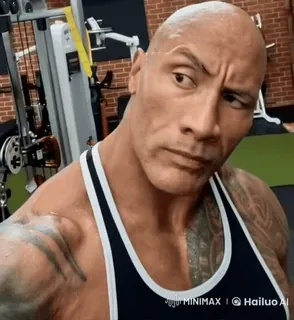 🤩 Dwayne Johnson ator, the rock, dwayne johnson, ginásio, fitness whatsapp sticker