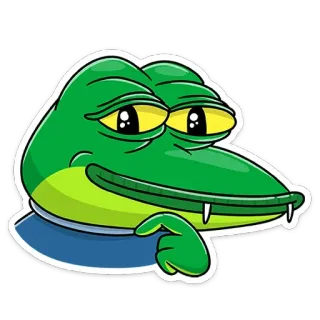🤔 Pepe the Frog pepe, kikker, meme, internet meme, smug, cartoon telegram sticker
