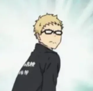 ✨ Kei Tsukishima Haikyu!! anime, tsukishima, haikyuu, kei tsukishima, manga telegram sticker