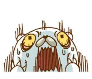 😱 takut, monster, kartun, ketakutan, terkejut telegram sticker