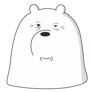 👴 Ice Bear We Bare Bears oso, dibujos animados, pegatina, oso polar, We Bare Bears telegram sticker